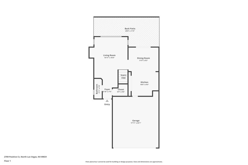 1,800/Mo, 2709 Positive Ct North Las Vegas, NV 89031 Floor Plan View