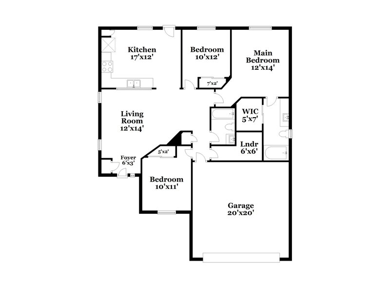 2,115/Mo, 913 Baritone Way North Las Vegas, NV 89032 Floor Plan View