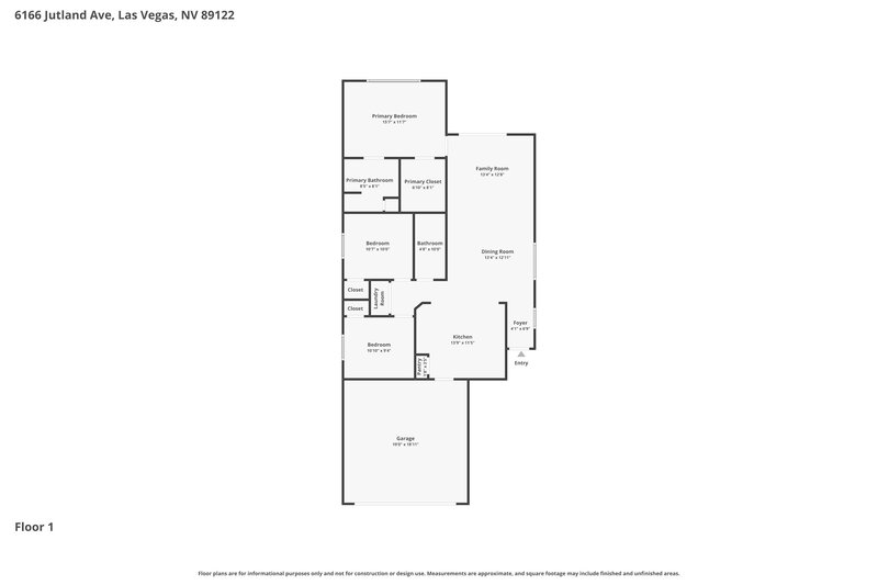 1,890/Mo, 6166 Jutland Ave Las Vegas, NV 89122 Floor Plan View