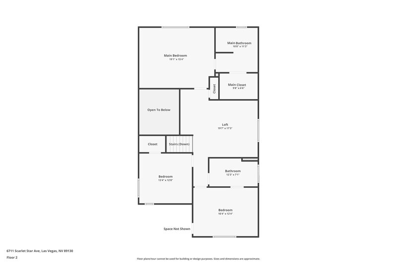 2,740/Mo, 6711 Scarlet Star Ave Las Vegas, NV 89130 Floorplan View 2