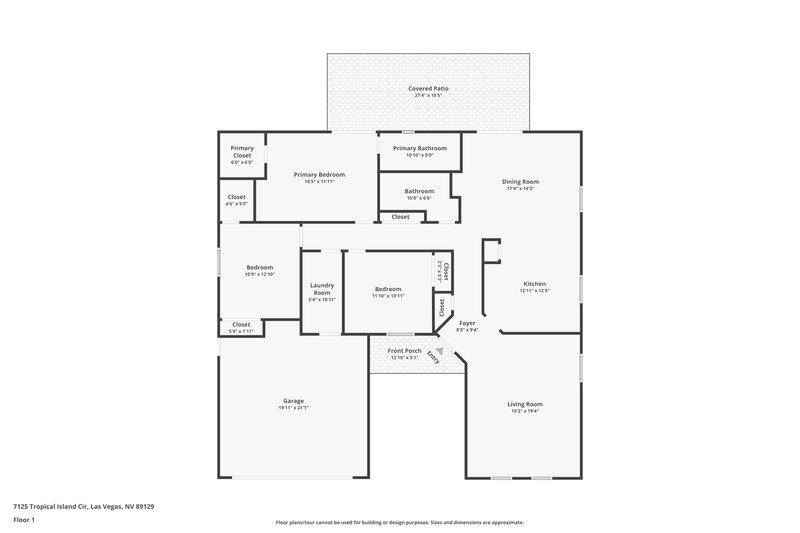2,145/Mo, 7125 Tropical Island Cir Las Vegas, NV 89129 Floor Plan View