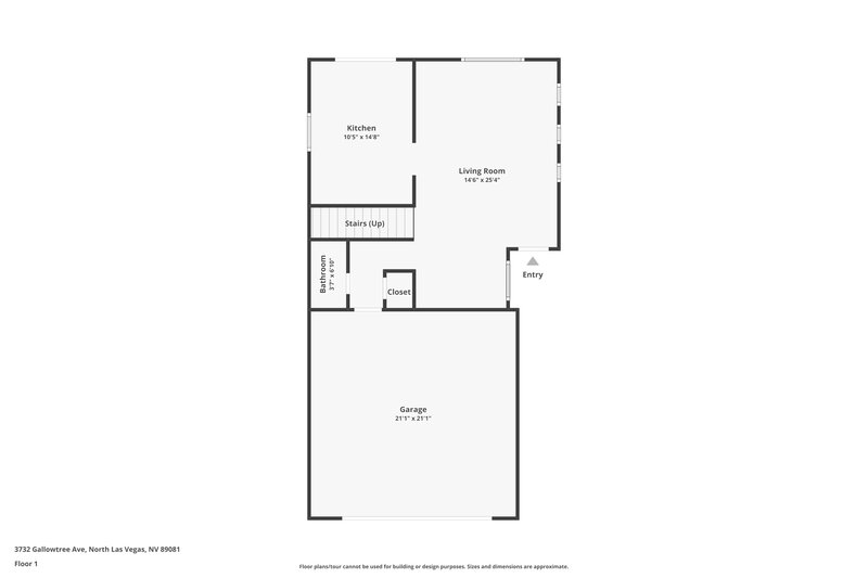 1,870/Mo, 3732 Gallowtree Ave North Las Vegas, NV 89081 Floor Plan View