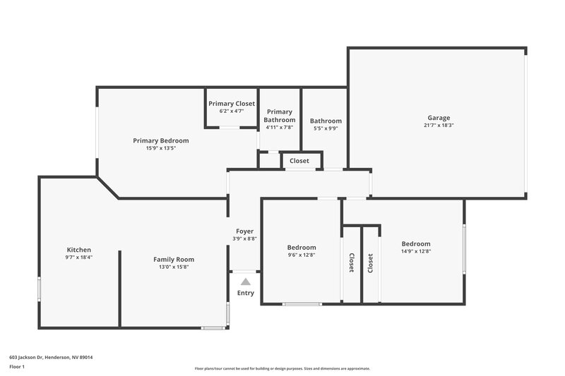 1,995/Mo, 603 Jackson Dr Henderson, NV 89014 Floor Plan View