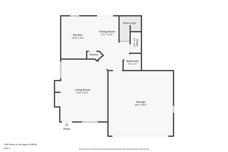 1,850/Mo, 11957 Haven St Las Vegas, NV 89183 Floorplan View