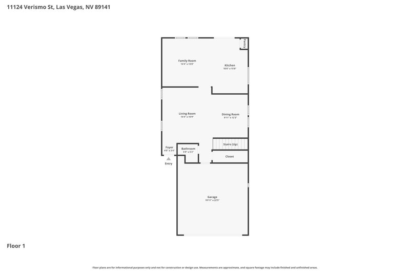 2,200/Mo, 11124 Verismo St Las Vegas, NV 89141 Floor Plan View