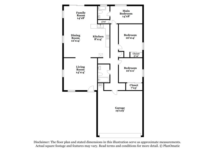 1,930/Mo, 4305 Wickford Dr North Las Vegas, NV 89032 Floor Plan View