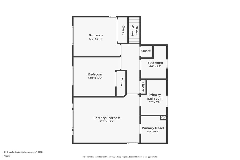 1,815/Mo, 3440 Yorkminster St Las Vegas, NV 89129 Floor Plan View 2