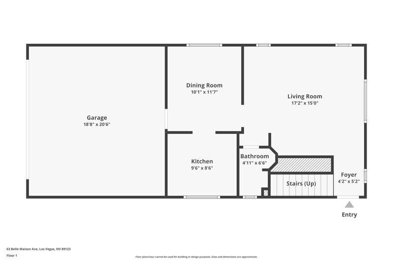 2,060/Mo, 63 Belle Maison Ave Las Vegas, NV 89123 Floor Plan View