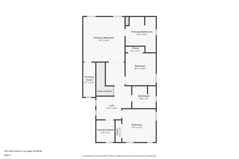 2,710/Mo, 7921 Point Oaks Ct Las Vegas, NV 89149 Floor Plan View 2