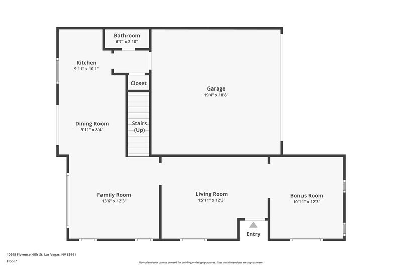 3,180/Mo, 10945 Florence Hills St Las Vegas, NV 89141 Floor Plan View