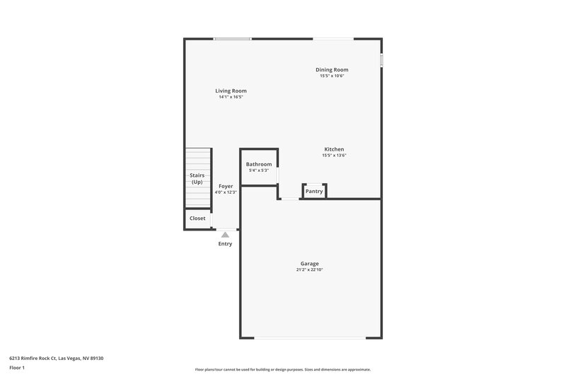 2,375/Mo, 6213 Rimfire Rock Ct Las Vegas, NV 89130 Floor Plan View