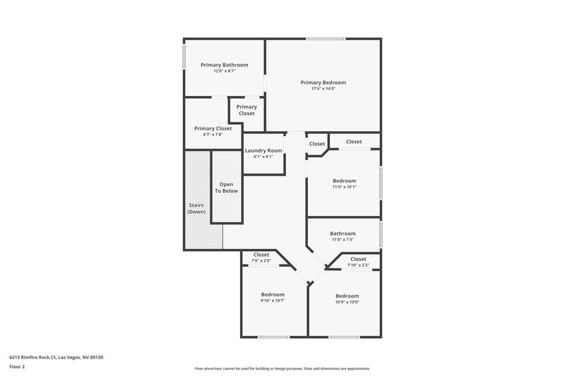 2,375/Mo, 6213 Rimfire Rock Ct Las Vegas, NV 89130 Floor Plan View 2