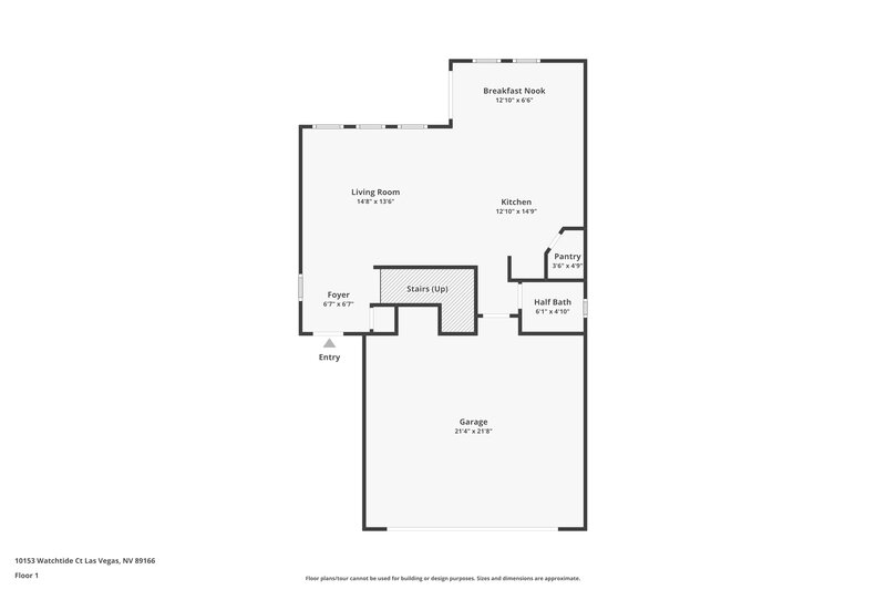 2,115/Mo, 10153 Watchtide Ct Las Vegas, NV 89166 Floor Plan View