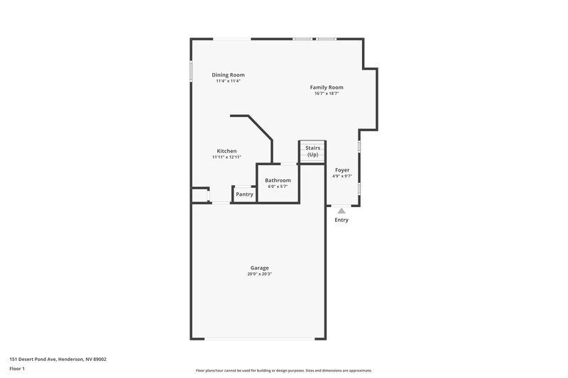1,845/Mo, 151 Desert Pond Ave Henderson, NV 89002 Floor Plan View