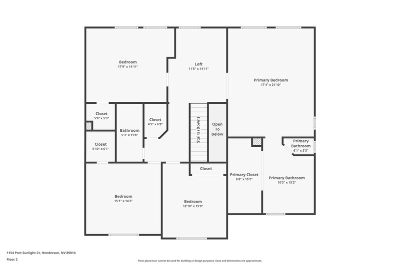 3,045/Mo, 1154 Port Sunlight Ct Henderson, NV 89014 Floor Plan View 2