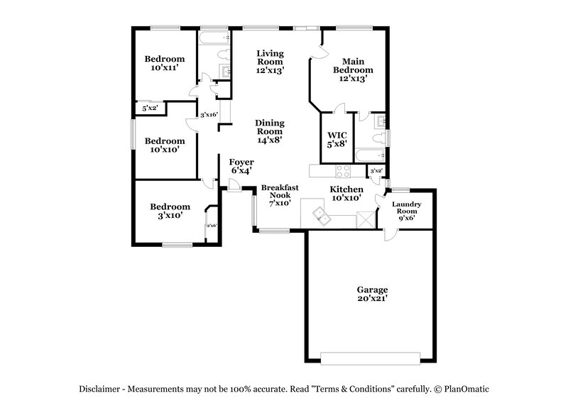 2,075/Mo, 130 Breezy Shore Ave North Las Vegas, NV 89031 Floor Plan View
