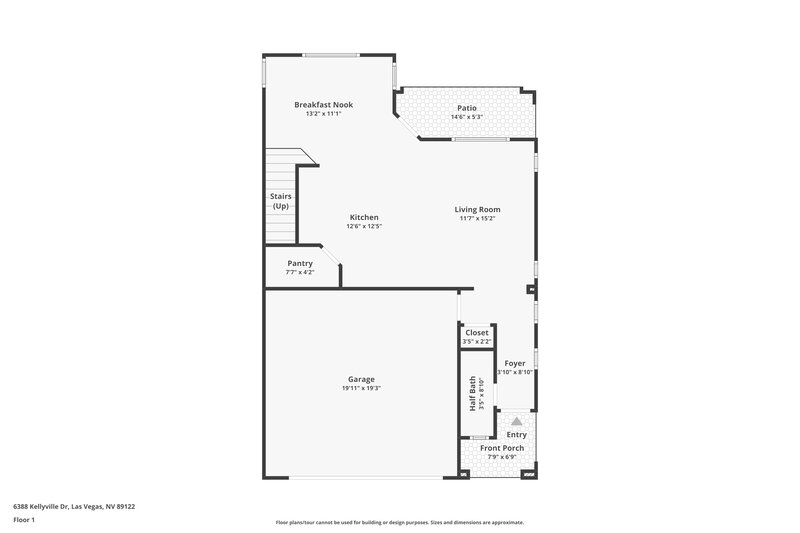 2,015/Mo, 6388 Kellyville Dr Las Vegas, NV 89122 Floor Plan View