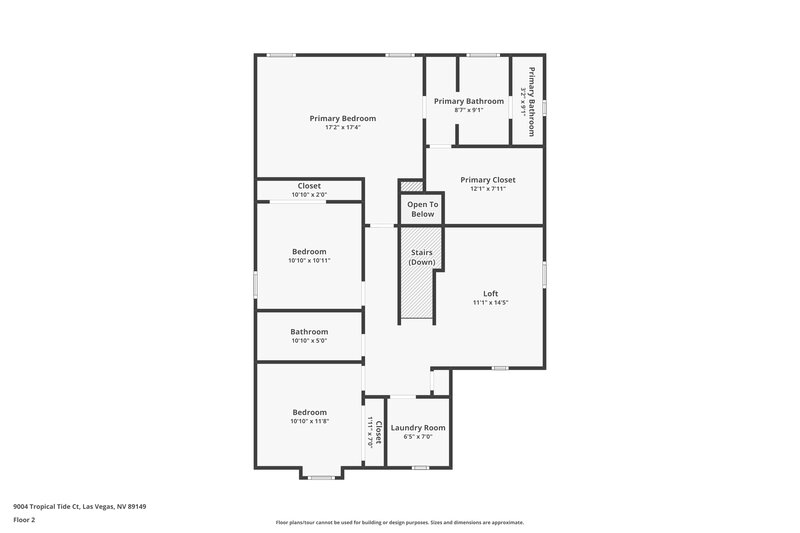 2,090/Mo, 9004 Tropical Tide Ct Las Vegas, NV 89149 Floor Plan View 2