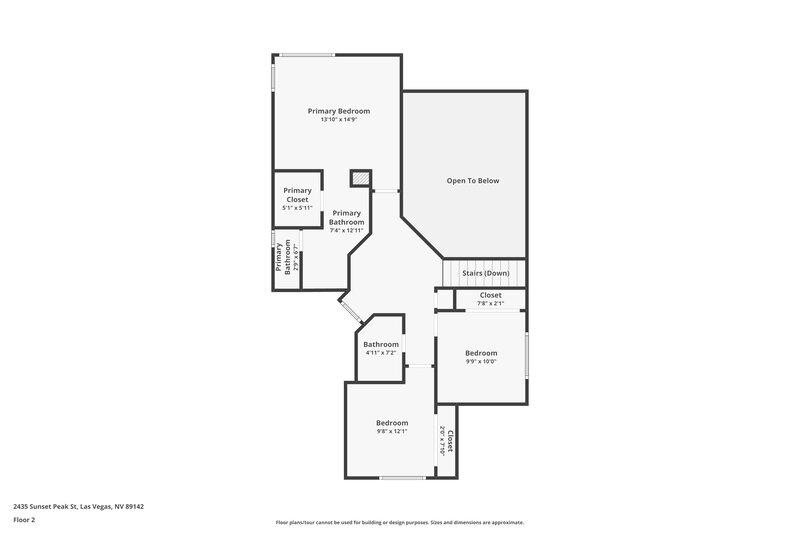 1,875/Mo, 2435 Sunset Peak St Las Vegas, NV 89142 Floor Plan View 2