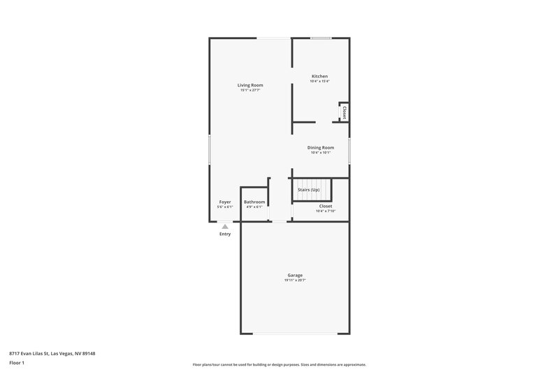 2,275/Mo, 8717 EVAN LILAS Street Las Vegas, NV 89148 Floor Plan View