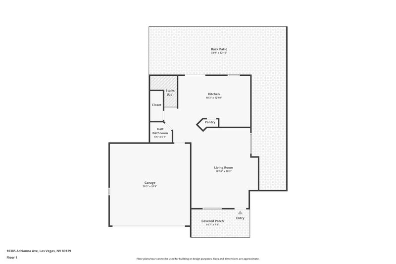 1,980/Mo, 10385 Adrianna Ave Las Vegas, NV 89129 Floorplan View