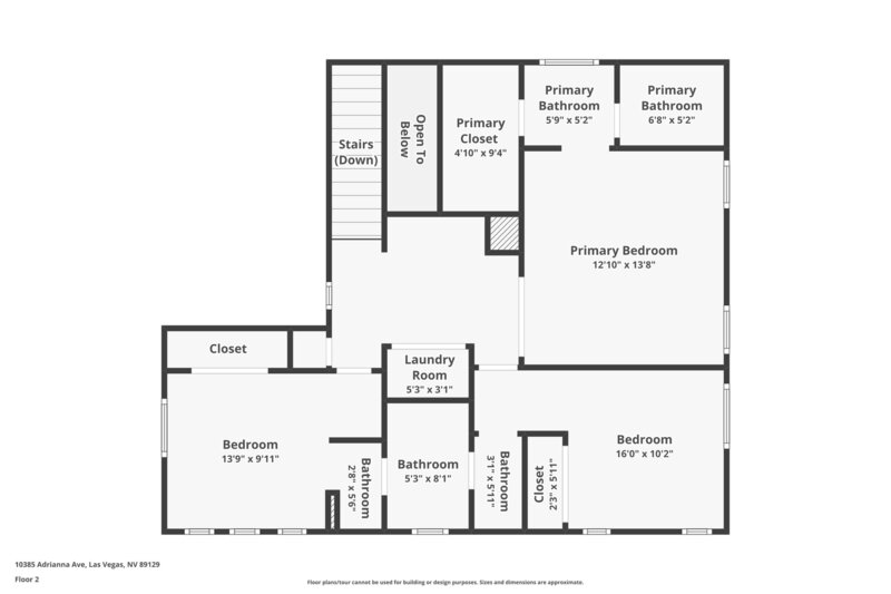 1,980/Mo, 10385 Adrianna Ave Las Vegas, NV 89129 Floorplan View 2