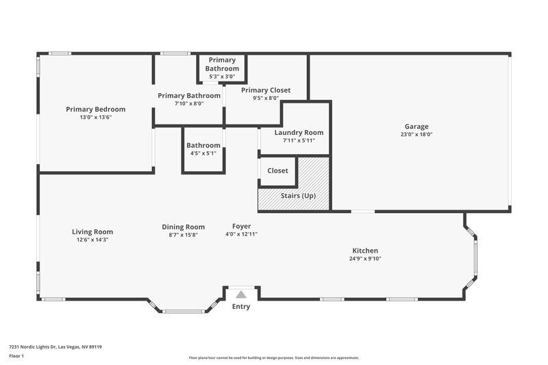 1,970/Mo, 7231 Nordic Lights Dr Las Vegas, NV 89119 Floor Plan View 2