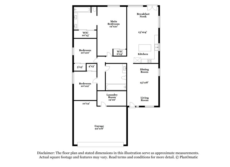 2,070/Mo, 5429 Cliff Dancer St North Las Vegas, NV 89031 Floorplan View