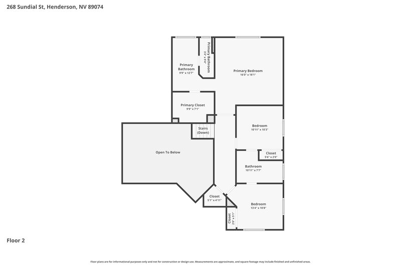 2,495/Mo, 268 Sundial St Henderson, NV 89074 Floor Plan View 2