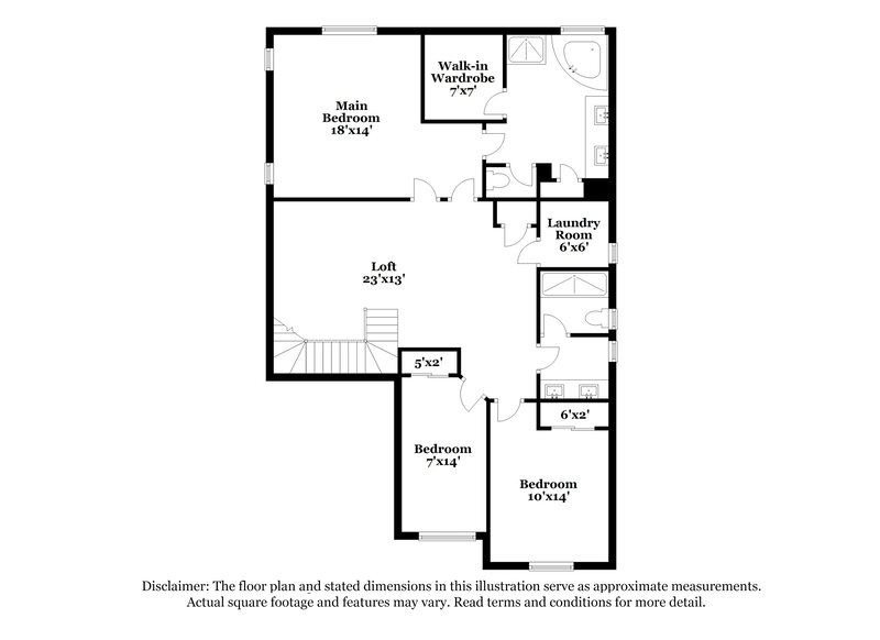 2,175/Mo, 7369 Fountain Crest Ave Las Vegas, NV 89113 Floor Plan View