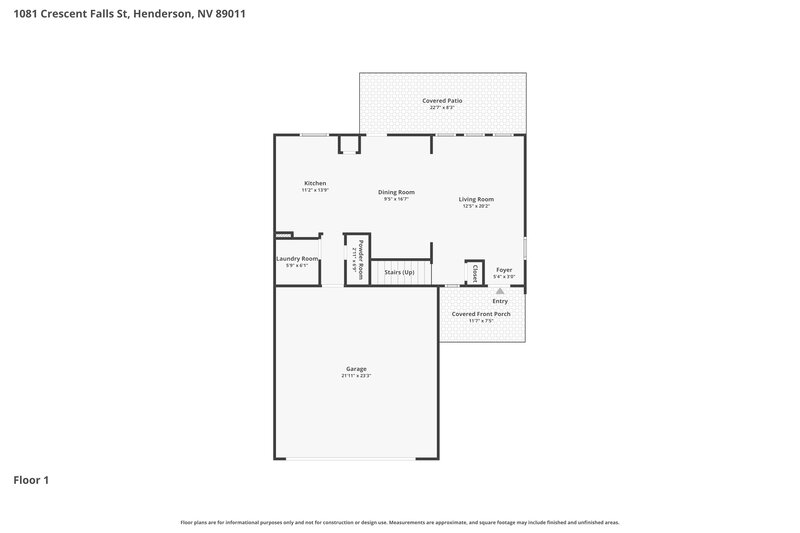 2,330/Mo, 1081 Crescent Falls St Henderson, NV 89011 Floor Plan View