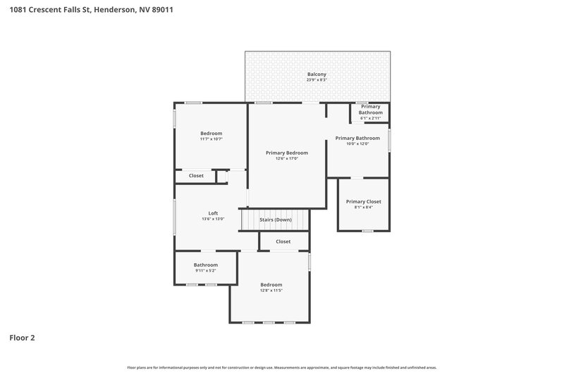2,330/Mo, 1081 Crescent Falls St Henderson, NV 89011 Floor Plan View 2