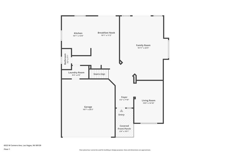 2,300/Mo, 6522 W Camero Ave Las Vegas, NV 89139 Floorplan View
