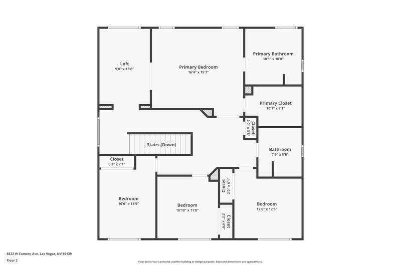2,300/Mo, 6522 W Camero Ave Las Vegas, NV 89139 Floorplan View 2