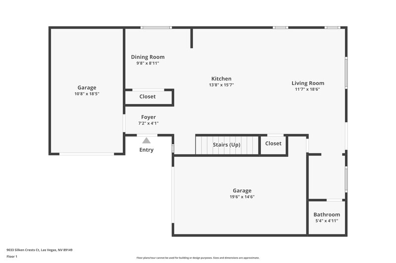2,170/Mo, 9033 Silken Crests Ct Las Vegas, NV 89149 Floor Plan View