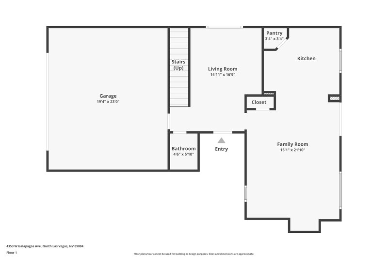 1,965/Mo, 4353 W Galapagos Ave North Las Vegas, NV 89084 Floor Plan View