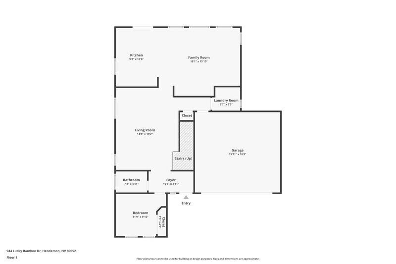 2,535/Mo, 944 Lucky Bamboo Dr Henderson, NV 89052 Floor Plan View