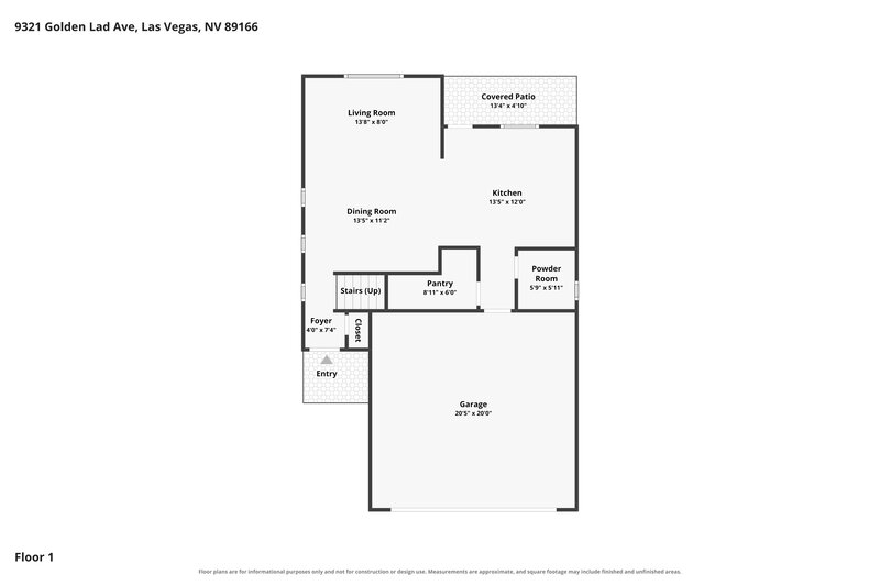 2,265/Mo, 9321 Golden Lad Ave Las Vegas, NV 89166 Floor Plan View