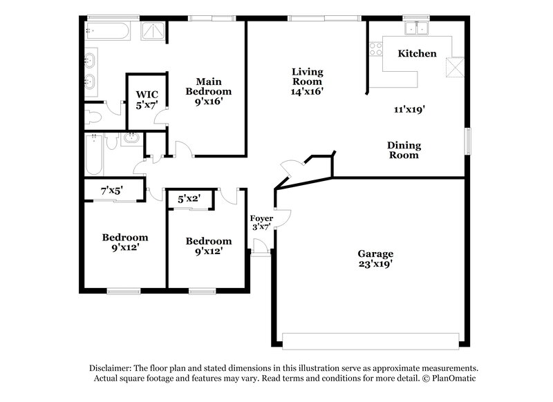 2,195/Mo, 934 Wagon Train Dr Henderson, NV 89002 Floor Plan View