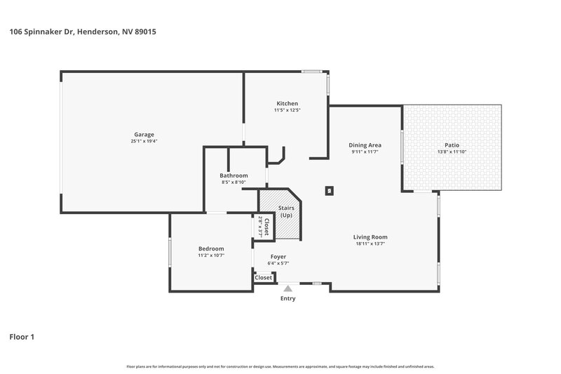 2,340/Mo, 106 Spinnaker Dr Henderson, NV 89015 Floor Plan View