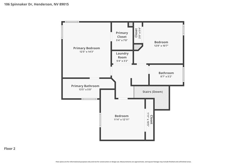 2,340/Mo, 106 Spinnaker Dr Henderson, NV 89015 Floor Plan View 2