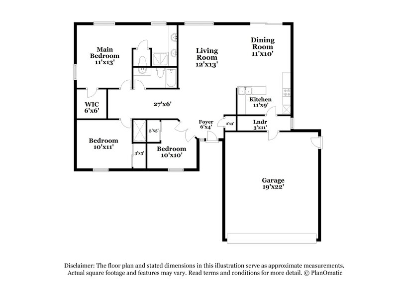 1,930/Mo, 3917 Herblinda Ln North Las Vegas, NV 89032 Floor Plan View