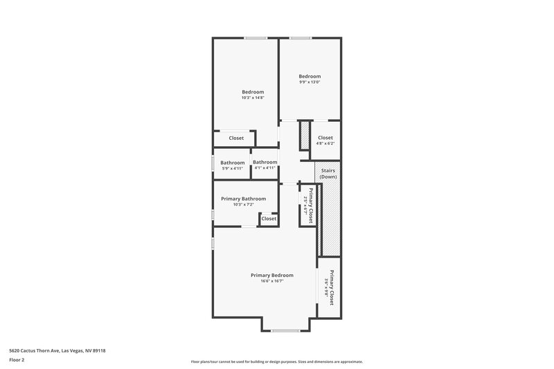 1,895/Mo, 5620 Cactus Thorn Ave Las Vegas, NV 89118 Floor Plan View 2