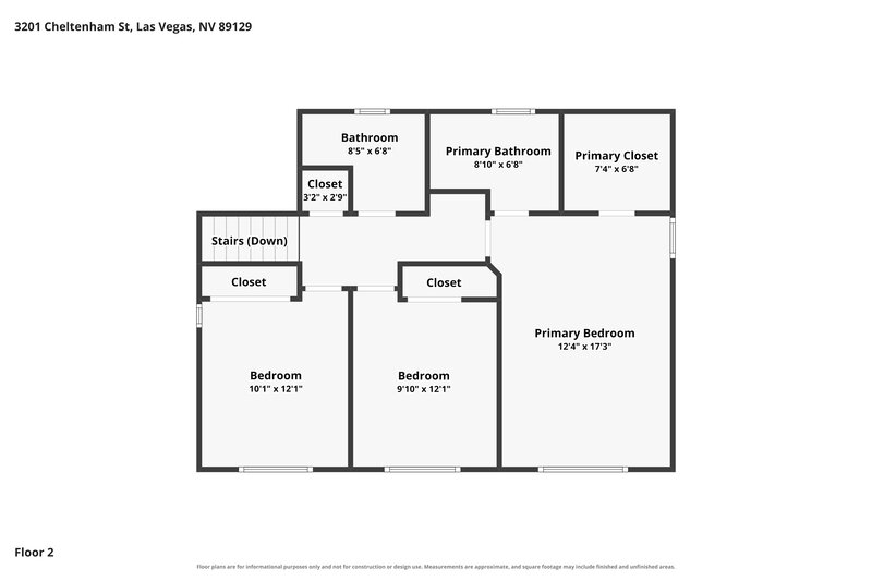 2,015/Mo, 3201 cheltenham st Las Vegas, NV 89129 Floor Plan View