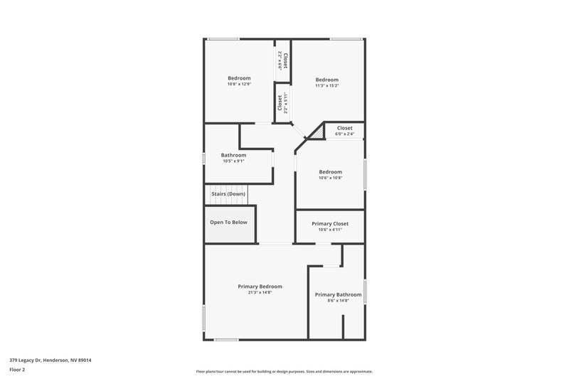 2,295/Mo, 379 Legacy Dr Henderson, NV 89014 Floorplan View 2