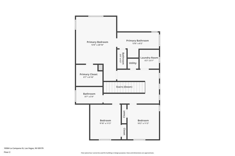 1,995/Mo, 10584 La Campana St Las Vegas, NV 89179 Floor Plan View 2