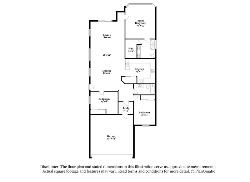 1,880/Mo, 5537 Harbour Pointe Ave Las Vegas, NV 89122 Floor Plan View