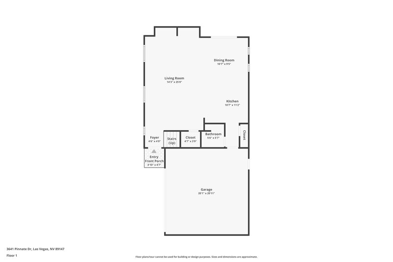 2,200/Mo, 3641 Pinnate Dr Las Vegas, NV 89147 Floor Plan View