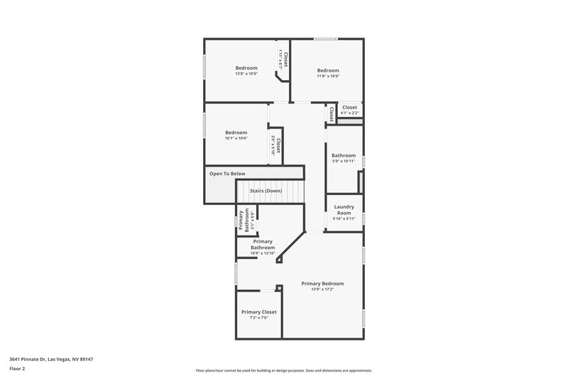 2,200/Mo, 3641 Pinnate Dr Las Vegas, NV 89147 Floor Plan View 2