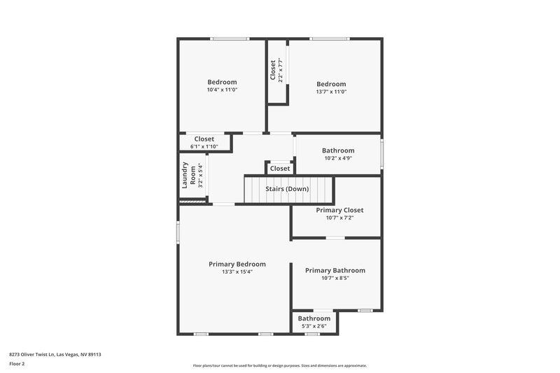 1,985/Mo, 8273 Oliver Twist Ln Las Vegas, NV 89113 Floor Plan View 2